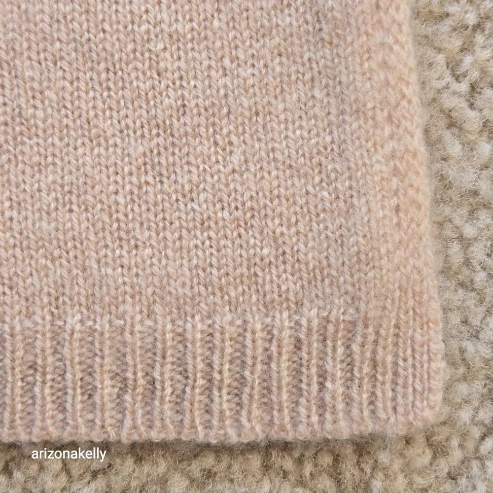 Thicker Cashmere Knit Scarf Tan